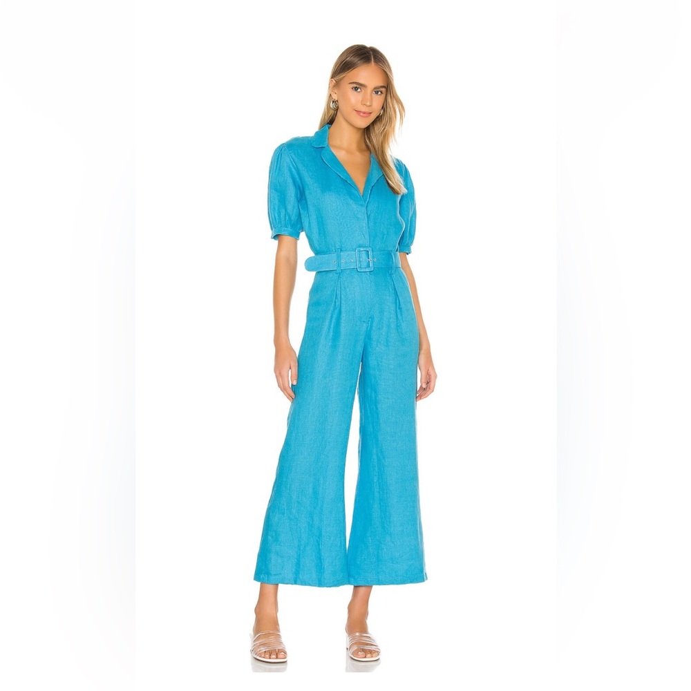 FAITHFULL THE BRAND - Frederikke Boilersuit in Plain Blue Topaz